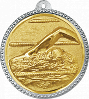 Медаль рельефная плавание (з,с,б)  3372-126-101/201/301